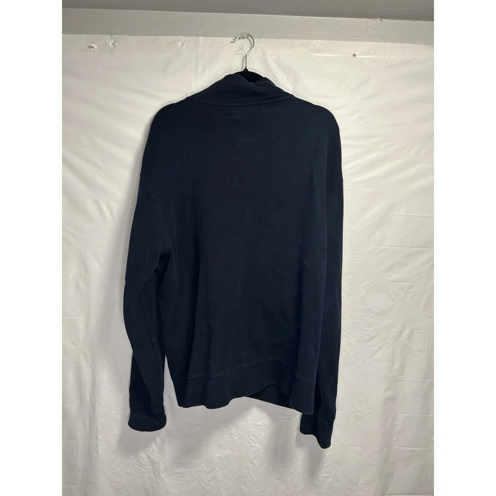 Vintage Polo Ralph Lauren Bomber Track Jacket Men's Large Navy Full Zip Pony 90s